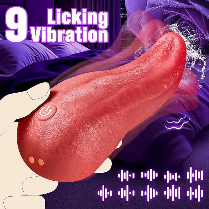 💞 Female Tongue Vibrator Toy - 3 in 1 Realistic Vibrator Adult Toy