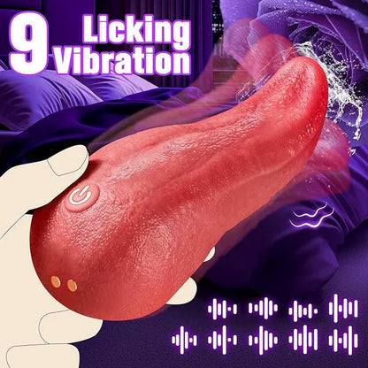 💞 Female Tongue Vibrator Toy - 3 in 1 Realistic Vibrator Adult Toy