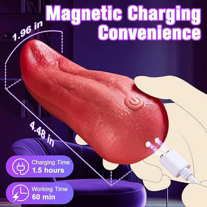 💞 Female Tongue Vibrator Toy - 3 in 1 Realistic Vibrator Adult Toy